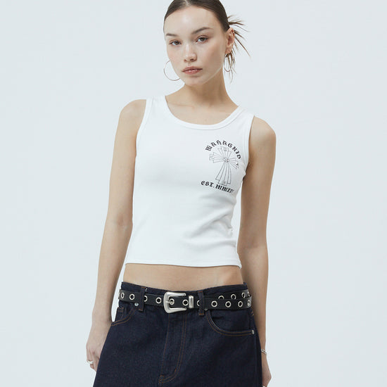 Mahagrid Cross Stud Tank Top