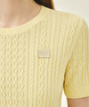 Marithé François Girbaud W CABLE HALF KNIT PULLOVER