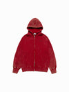 ADLV Basic Logo Waffle Washed Hoodie Zip Up