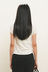 General Idea [Kippu Pick] Woman Drape Shirring Short Sleeve T-Shirt [Off White]