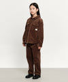 Marithé François Girbaud Kids Eiffel Label Corduroy Straight Pants Brown
