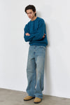 General Idea MAN Essential Minimal Crew Neck Pullover [Teal Green]