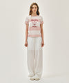 Marithé François Girbaud W MARINE GRAPHIC STRIPE TEE