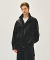 Marithé François Girbaud FAUX LEATHER HIGH NECK JACKET