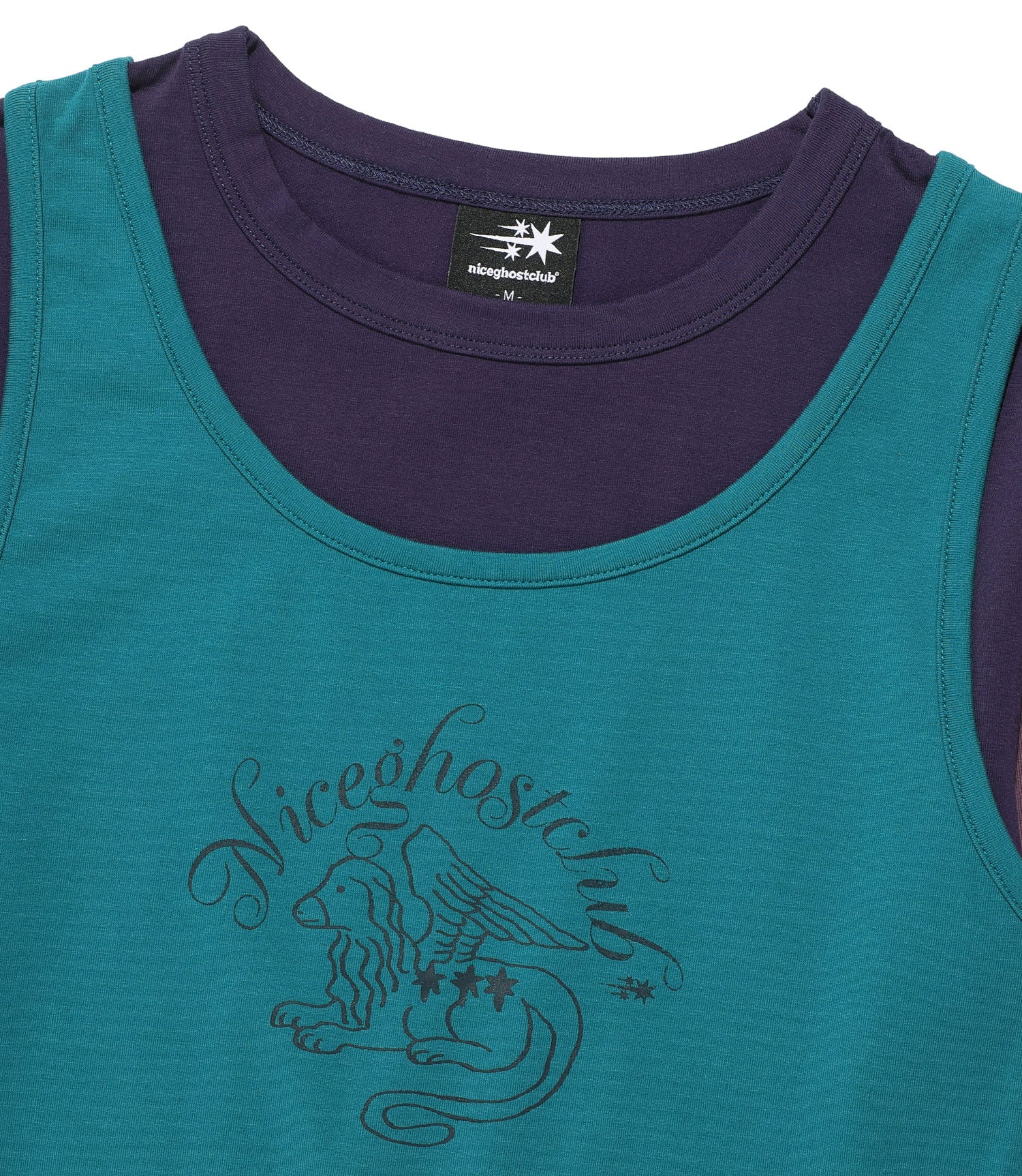 Nice Ghost Club Star Pony Sleeveless Long Sleeve Tee [Purple]