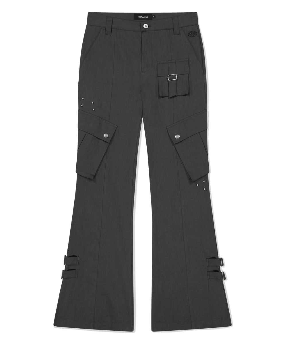 Mahagrid Utility Cargo Flare Pant [Charcoal]