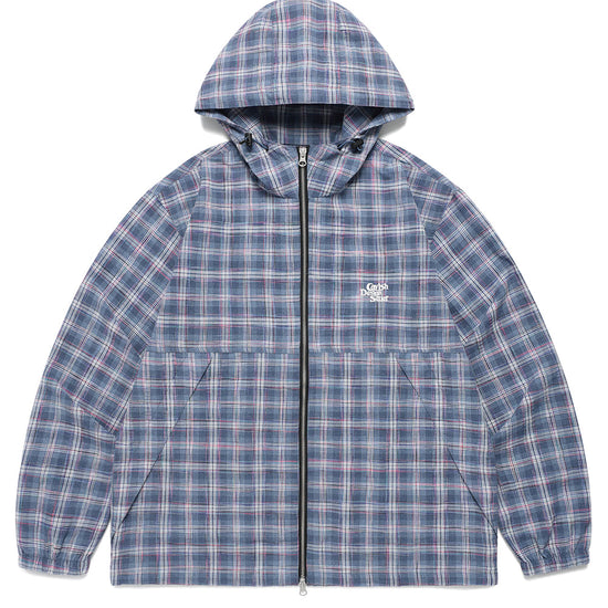 Cavish Hooded Check Wind Breaker