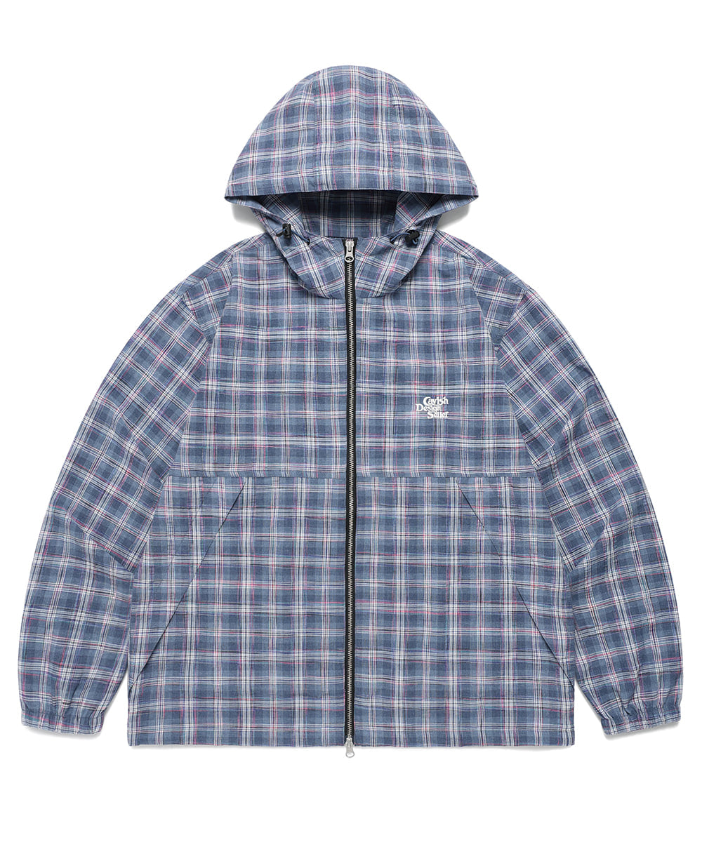 Cavish Hooded Check Wind Breaker