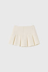General Idea WOMAN Tweed Pleats Mini Skirt [WHITE]