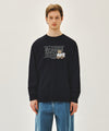 Marithé François Girbaud DOODLE CLASSIC LOGO LONG SLEEVE TEE HEATHER GRAY