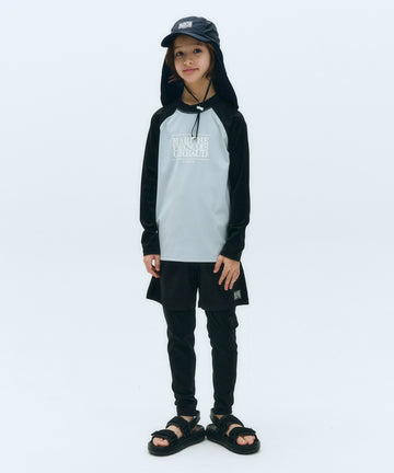 Marithé François Girbaud Kids Classic Logo Rashguard Shorts Set-Up Black