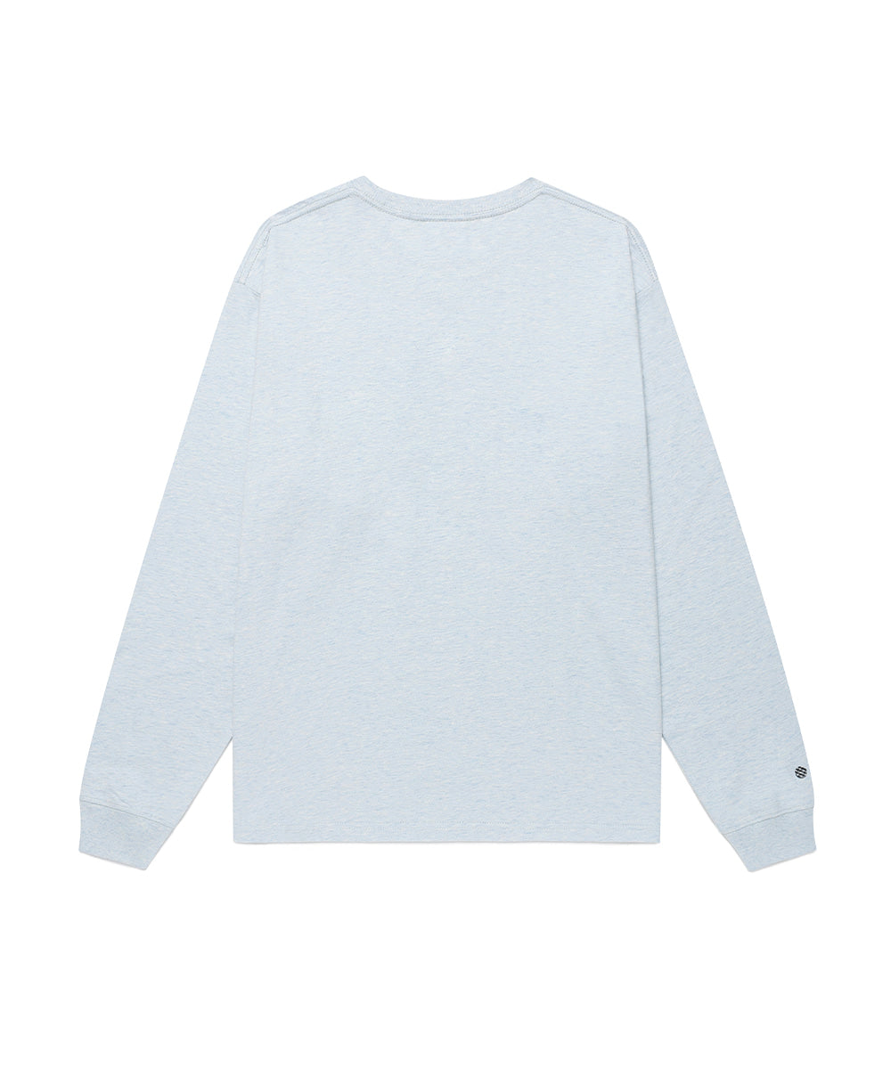 Cavish Kyurin Wearing TWIN STAR CHECK APPLIQUE LS TEE [BLUE]
