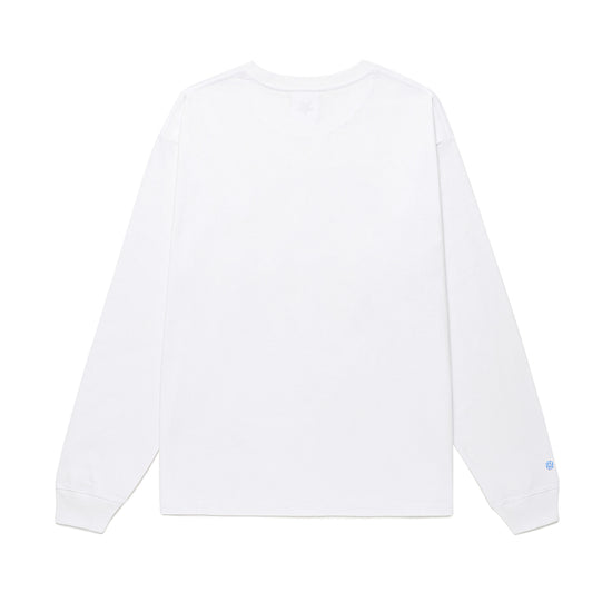 Cavish Twin Star Check Applique Long Sleeve Tee in White