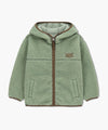 Marithé François Girbaud Kids Classic Logo Fleece Hoodie Zip-Up Ivory
