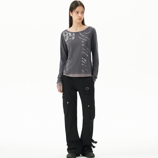 Mahagrid TRUTH LAYERED LONG SLEEVE TEE