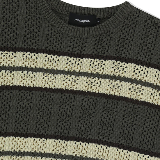 Mahagrid Mesh Stripe Knit