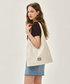 Marithé François Girbaud CLASSIC LOGO ONE SHOULDER BUCKET BAG natural