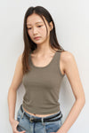 General Idea WOMAN Solid U-Neck Sleeveless