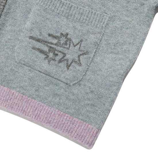Nice Ghost Club Color Block Knit Cardigan