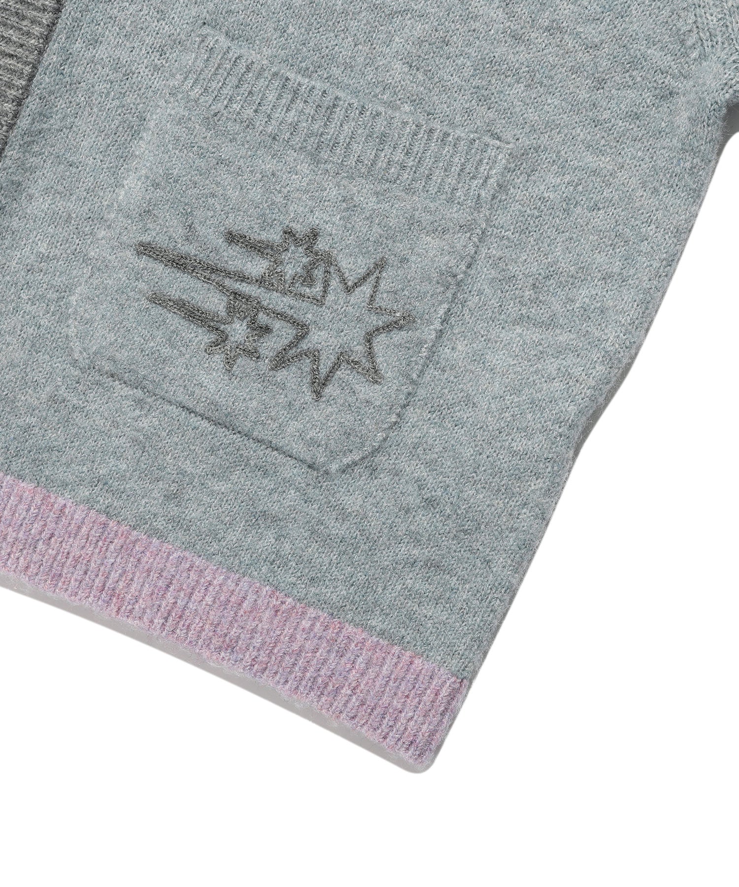 Nice Ghost Club Color Block Knit Cardigan