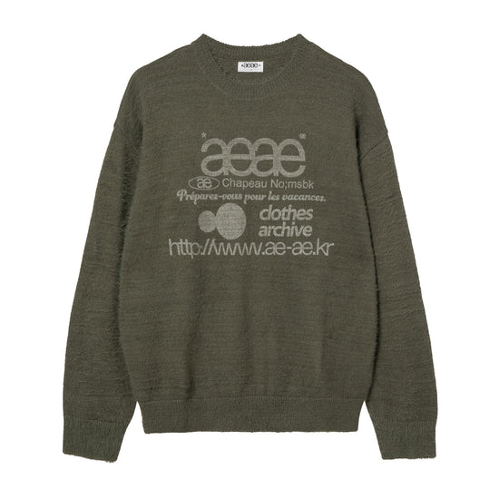 AEAE Web Logo Hairy Knit
