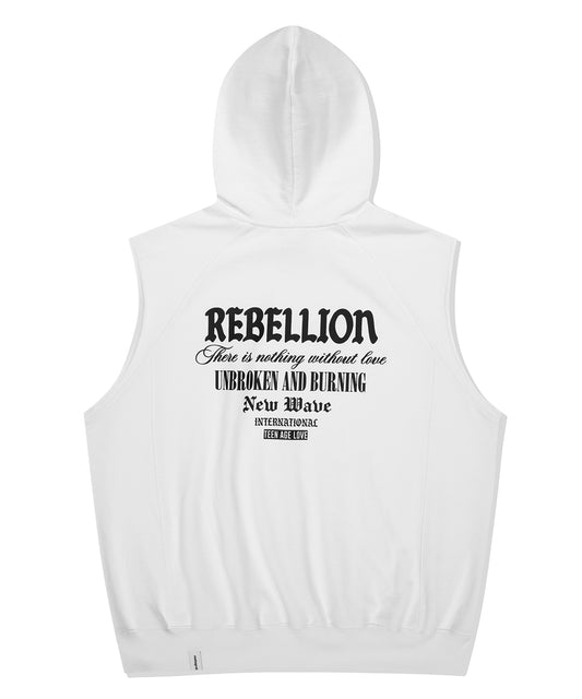 Mahagrid Rebellion Hood Vest [White]