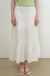 General Idea WOMAN Shirring Tiered Long Skirt