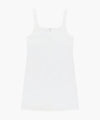 Marithé François Girbaud W DENIM SLEEVELESS DRESS off white