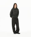 Mahagrid Dyed Curved Seam Crop Hoodie