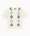 Marithé François Girbaud W ARGYLE CABLE HALF KNIT PULLOVER