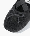 Marithé François Girbaud Kids Cross Banding Shearling Flat Shoes Brown