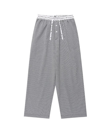Cavish W CHECK LOUNGE PANTS [BLACK]