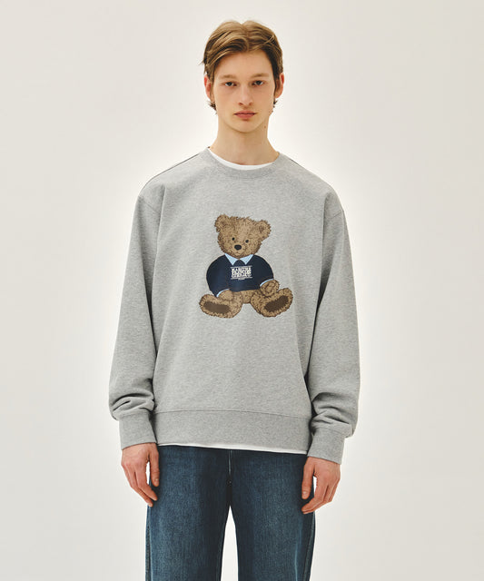 Marithé François Girbaud DOODLE BEAR SWEATSHIRT heather gray