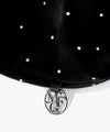 Marithé François Girbaud CIRCLE LOGO SHINY VELVET SCRUNCHIE BLACK