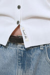 General Idea WOMAN Temperature Cut Cool Essential Half Cardigan [WHITE]
