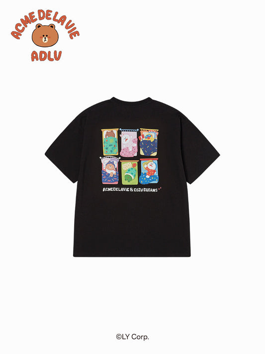 ADLV SLEEPING LINE FRIENDS SHORT SLEEVE T-SHIRT