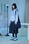Nice Ghost Club Lowrise Shirring Denim Skirt