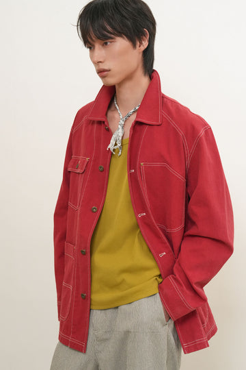 General Idea MAN Washed Railroad Work Jacket