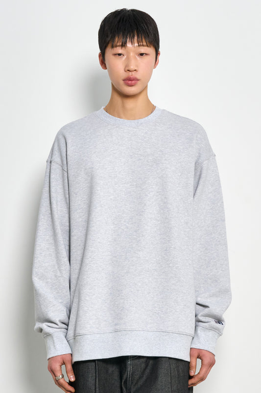 General Idea UNISEX Essential Cozy Crewneck [Melange Grey]