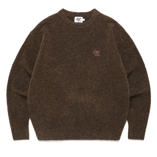 Cavish Two Tone Boucle Knit Crewneck