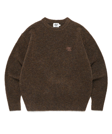 Cavish Two Tone Boucle Knit Crewneck