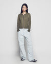 ADLV Woman Washed Rip Hoodie Zip Up