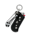 Mahagrid Piercing Leather Lighter Case [Black]