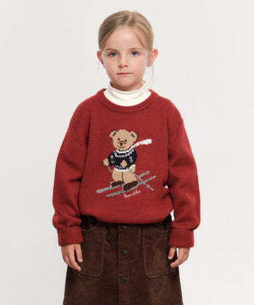 Marithé François Girbaud Kids Ski Bear Knit Pullover
