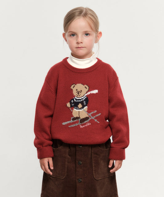 Marithé François Girbaud Kids Ski Bear Knit Pullover