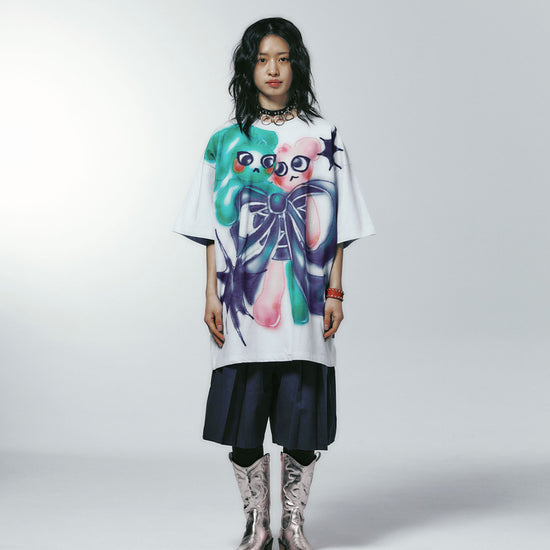 Nice Ghost Club Bunny Bear Spray Art Big Big Tee