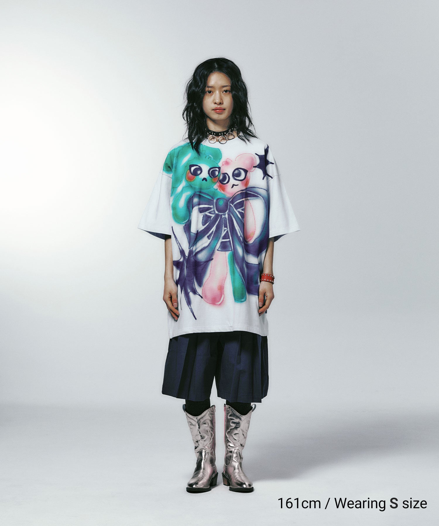 Nice Ghost Club Bunny Bear Spray Art Big Big Tee