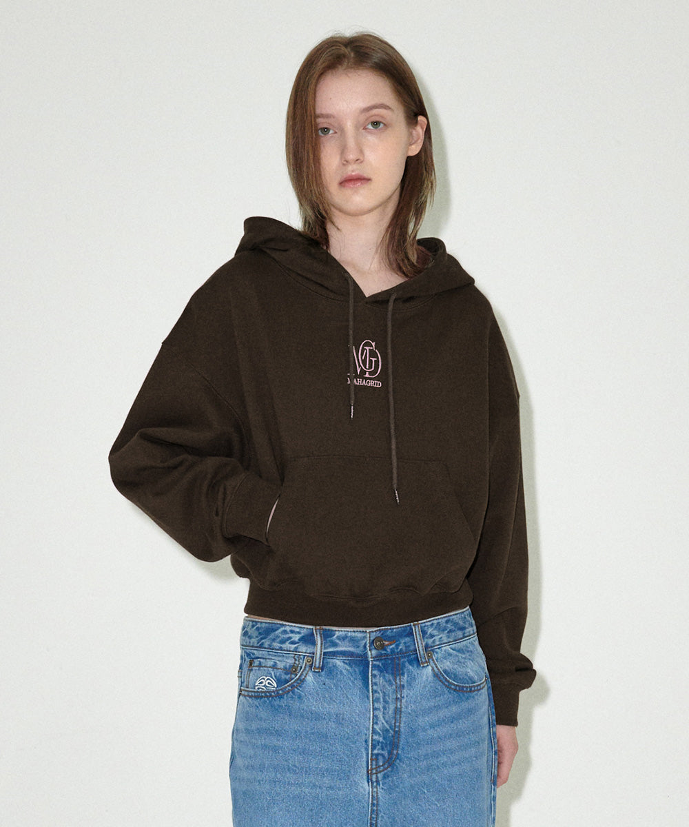 Mahagrid MGD SERIF LOGO CROP HOODIE