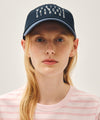 Marithé François Girbaud TYPO LOGO COLOR BLOCK COVERED CAP vintage blue
