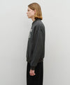 Marithé François Girbaud Winery Applique Logo Overfit Sweatshirt Charcoal